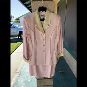 Laurence Miller Pink and gold womens church suit
